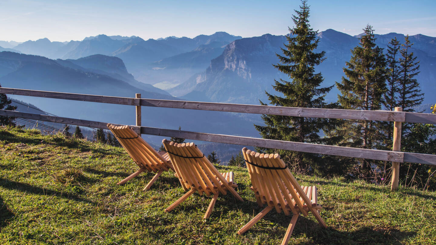 Sonnenterrasse Panoramarestaurant Baumgarten Bezau (c) Michael Meusburger - Seilbahn Bezau