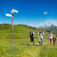 Wandern in der Nähe der Alpe Oberdamüls (c) Huber Images - Damüls-Faschina Tourismus